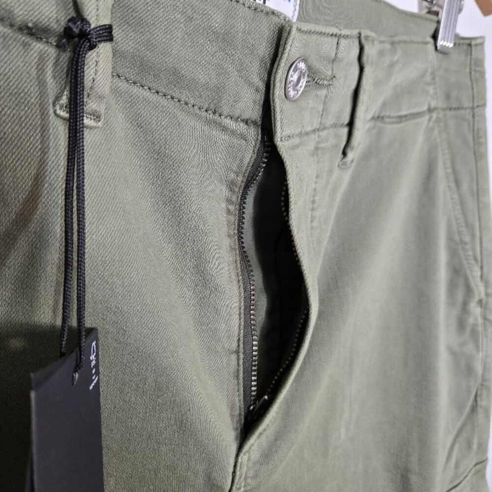 PAIGE Carly Wide Leg Cargo women's jeans in Vintage Ivy Green Size 29 NEW - Picture 4 of 11